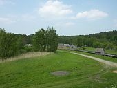 Blick vom Wall ins Dorf